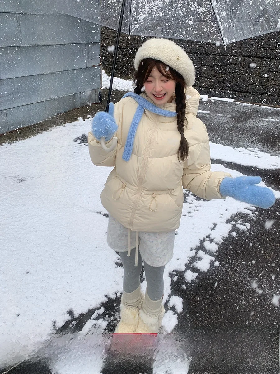 

Holid Map Candy Colored Winter Lacape Молочно-желтый пояс с регулируемой талией 90, белый пуховик Jaet, пальто с хлебом, верхняя одежда