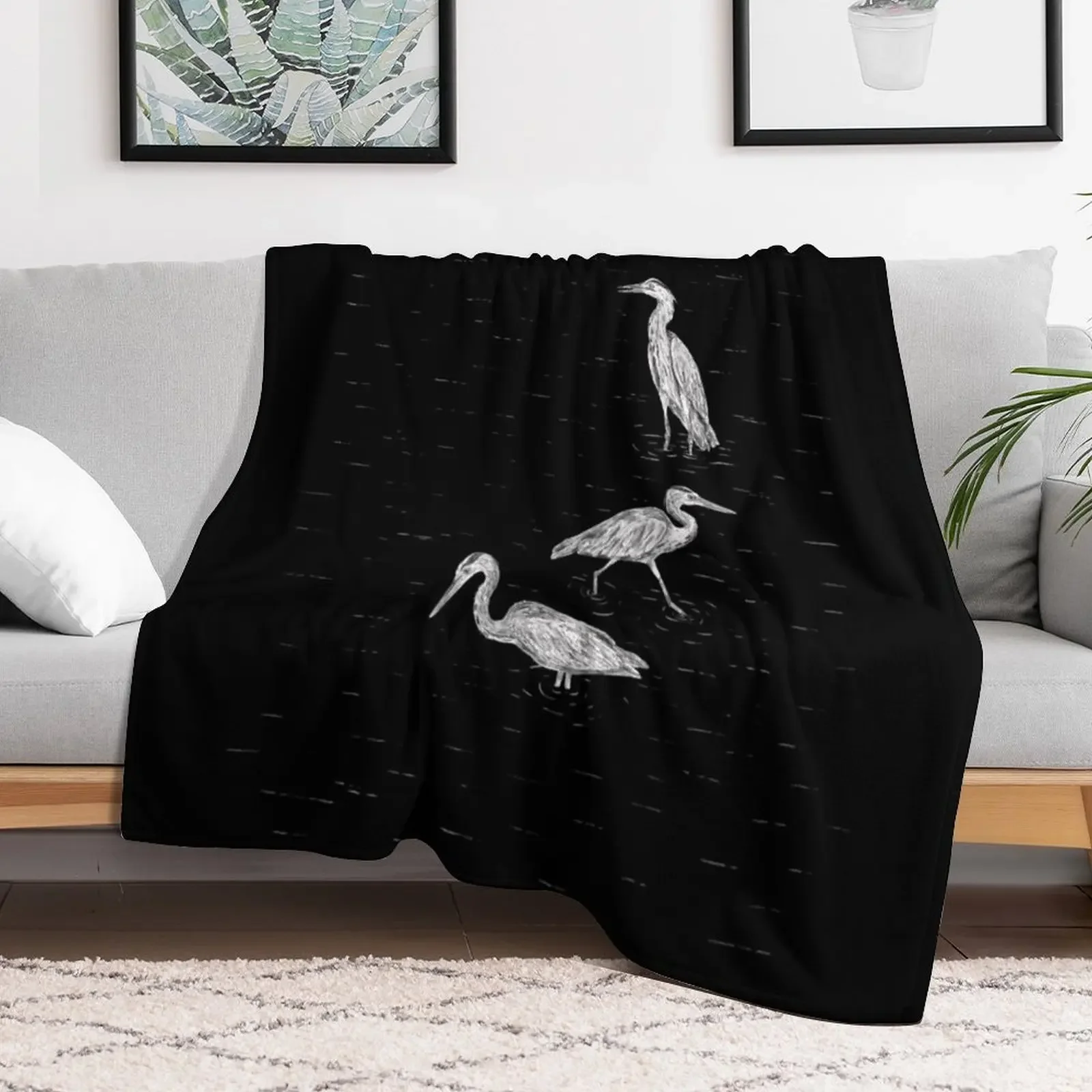 Herons Throw Blanket Stylish Couch Blanket for Home Living Room