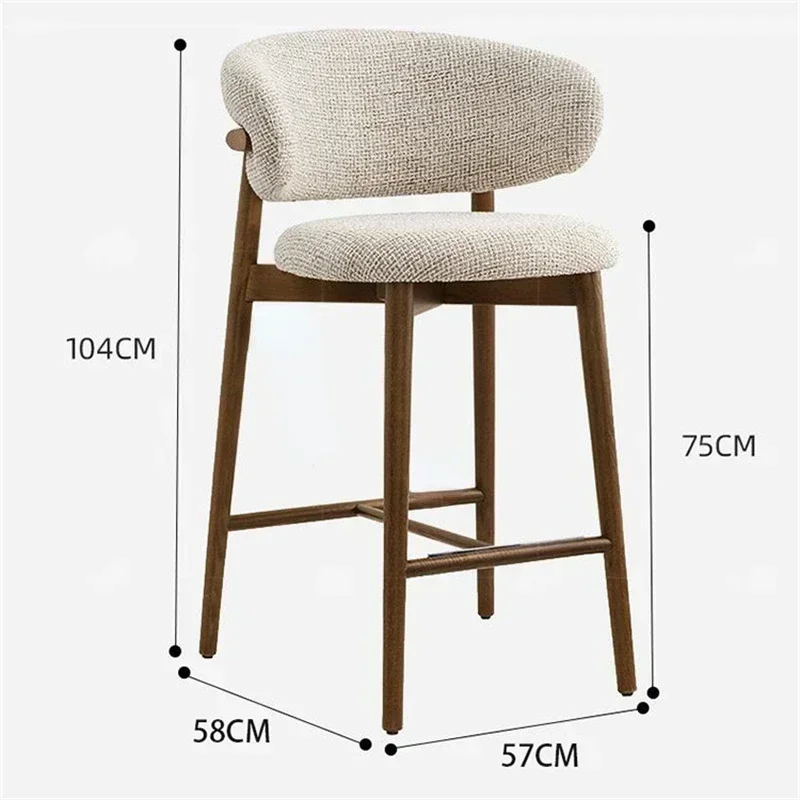 MQBY-Chaise de Petit Déjeuner Ergonomique en Bois et Cuir, Mobilier de Salon de Luxe, Tabouret de Jardin, Design de Manucure