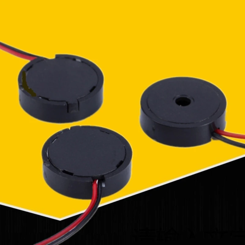 Black Electronic Buzzer Continuously Alarm Tone Piezo Passive Buzzers Fit for Computers Printers Electronic Components