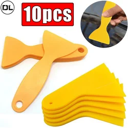10pcs Mini Car Film Wrap Scraper Tools Yellow Hard Sticker Smoothing Triangle Squeegee Car Window Vinyl Wrap Film Tools