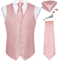 Men's Suit Vest Set Tie Handkerchief Cufflinks for Wedding Party Tuxedo Blazer Suits Luxury Paisley Waistcoat for Groom