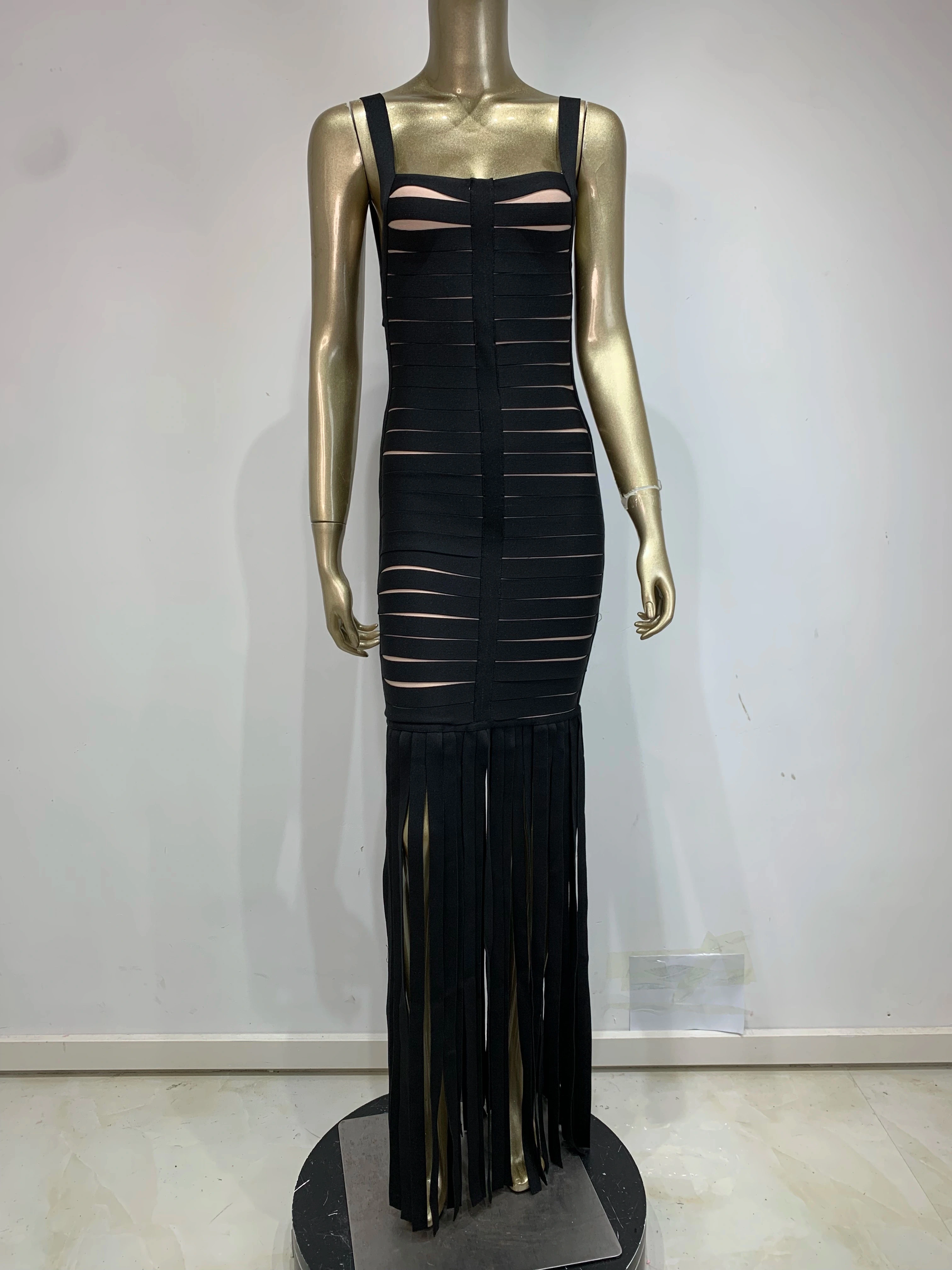 2026 mais novo feminino sexy sem mangas preto tanque split celebridade maxi longo bodycon bandage vestido elegante noite clube vestido de festa