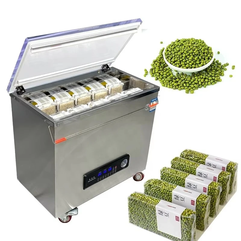 الحبوب الأرز فراغ باكر التلقائي فراغ باكر غرفة واحدة لحوم الصويا الغذاء آلة تغليف فراغ #2