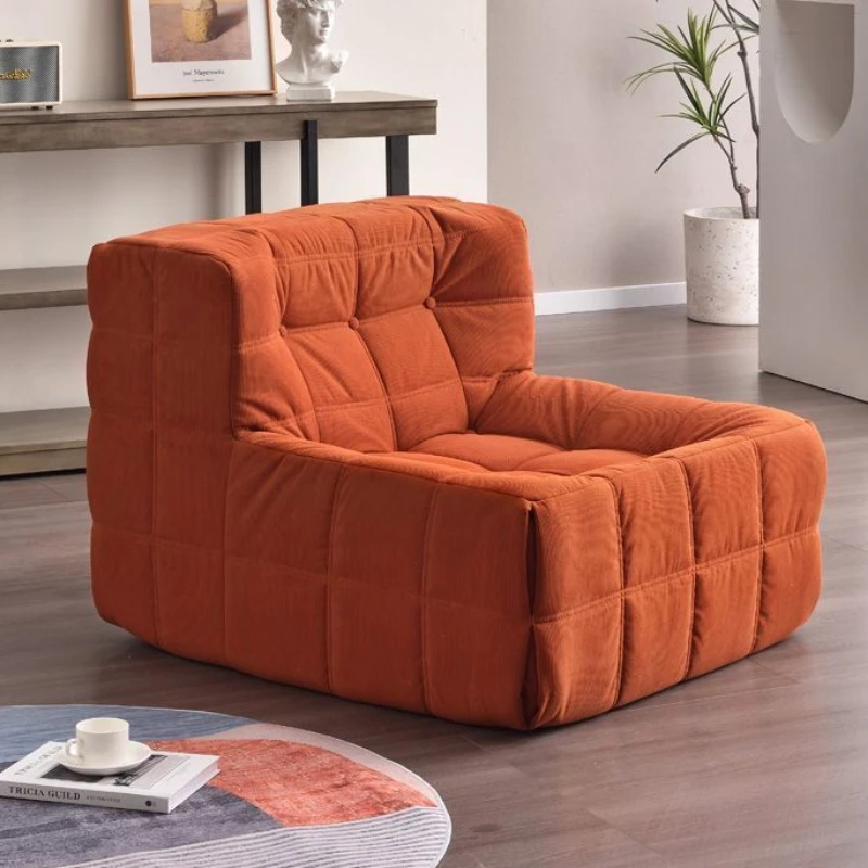 Corduroy Living Room Sofas Modern Retro Sofa for 1 Person Relaxing Chaise Lounge Integrated Type Block Living Room Furniture