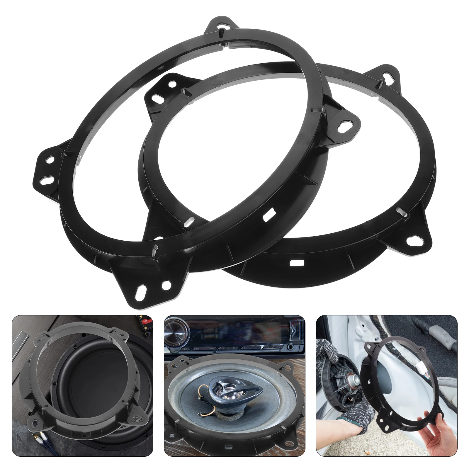 

Universal Speaker Bracket Adapter For Car Door Automotive Plastic Spacer Ring Direct Fit No Tools Durable Vehicle Audio