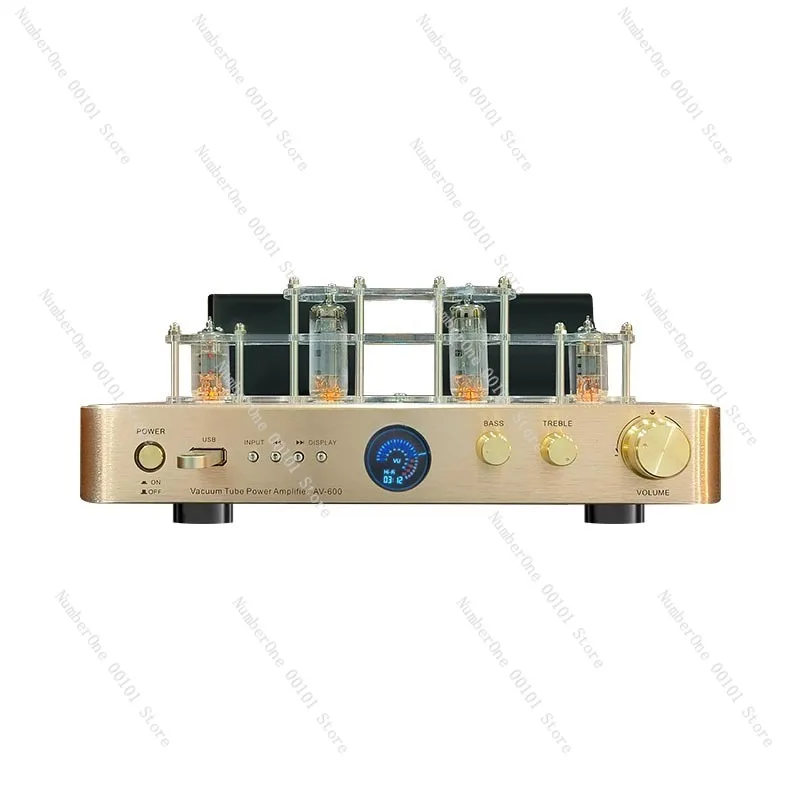 Retro high-power tube front bile and rear stone power amplifier, audiophile-grade Bluetooth USB audio combination