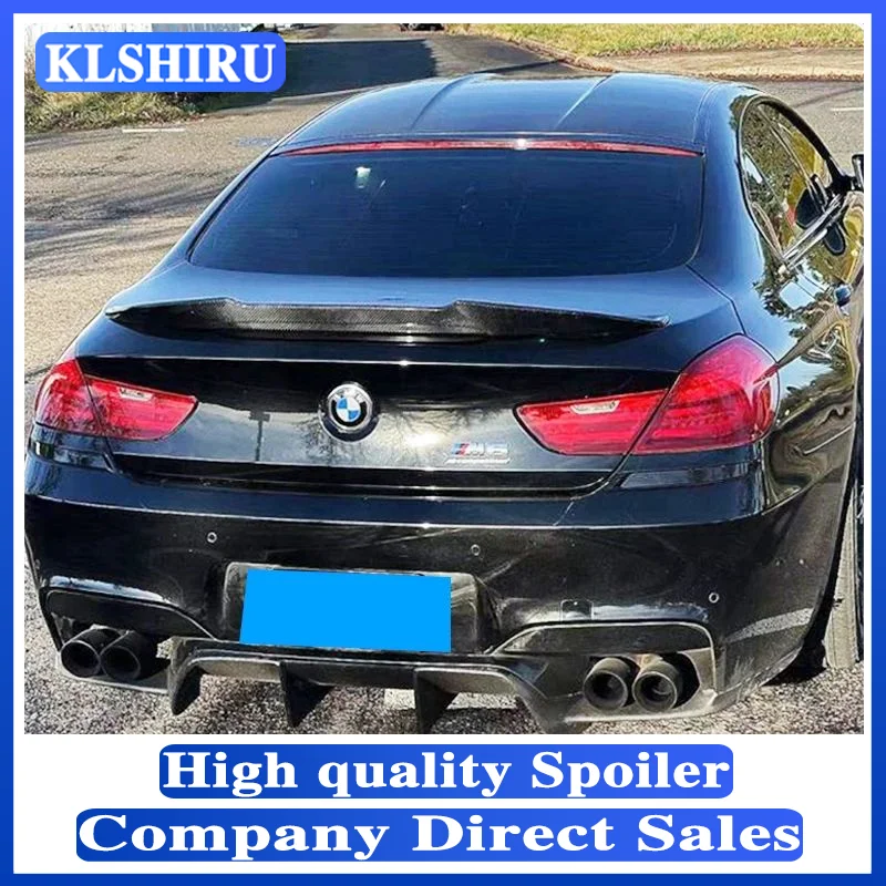 For BMW 6 Series F06 F12 4-door 2-door PSM Style Carbon Fiber Trunk Spoiler Wing 640i 640d 650i