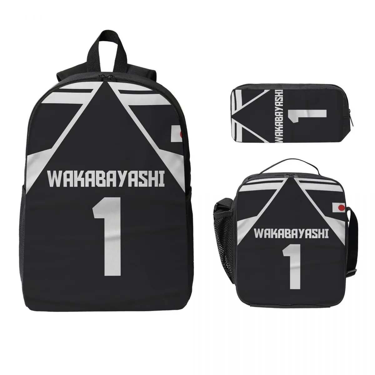

Genzo Wakabayashi Captain Tsubasa Backpack Student Boy Girl BookBag School Bag Shoulder Bags 3ps Insulated Lunch Bag Pencil Case