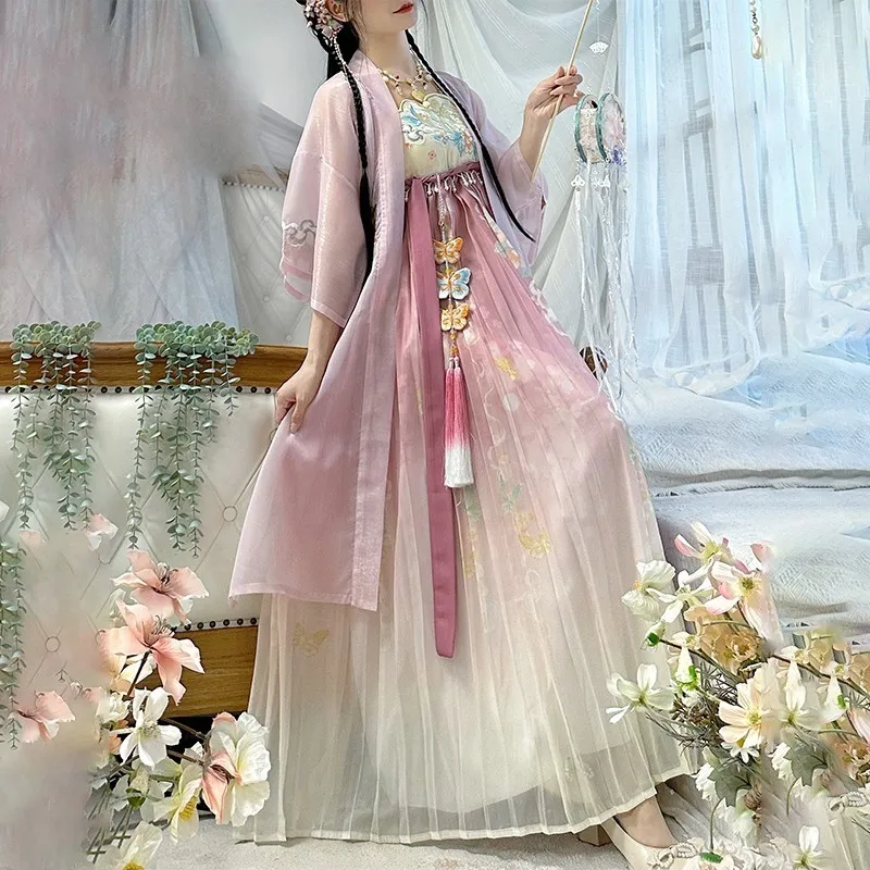 Women's Han Chinese Clothing Fragance Seeking Chest-High Dress Elements Beizi Embroidery Daily New