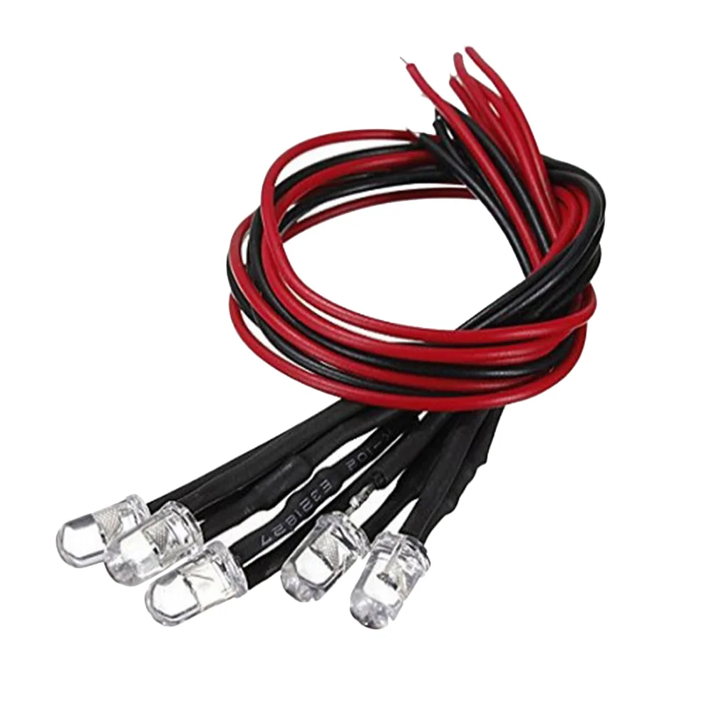 50 قطعة من مصابيح LED لألعاب Rc القرص الصلب وحدة معالجة الرسومات للسيارات، أسطوانة لمبة بطاقة التوسعة السلكية المسبقة