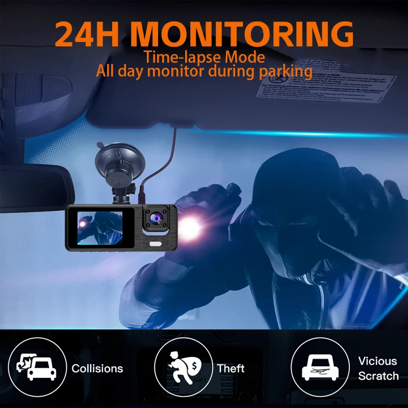 

Display Screen High-definition 1080P Driving Recorder With Display Same Parking Monitor Loop Record And Reverse Image In Car