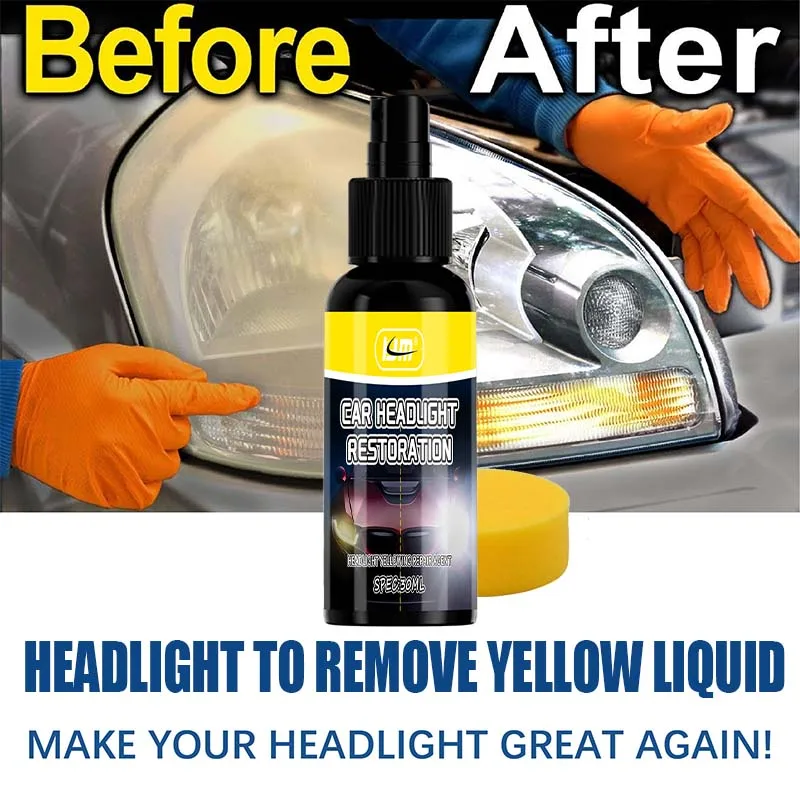 KJM Autokoplampherstelkit Vergeling Verwijderingsvloeistof Verbeter de helderheid van de straal en helderheid Eenvoudige toepassing voor alle voertuigen