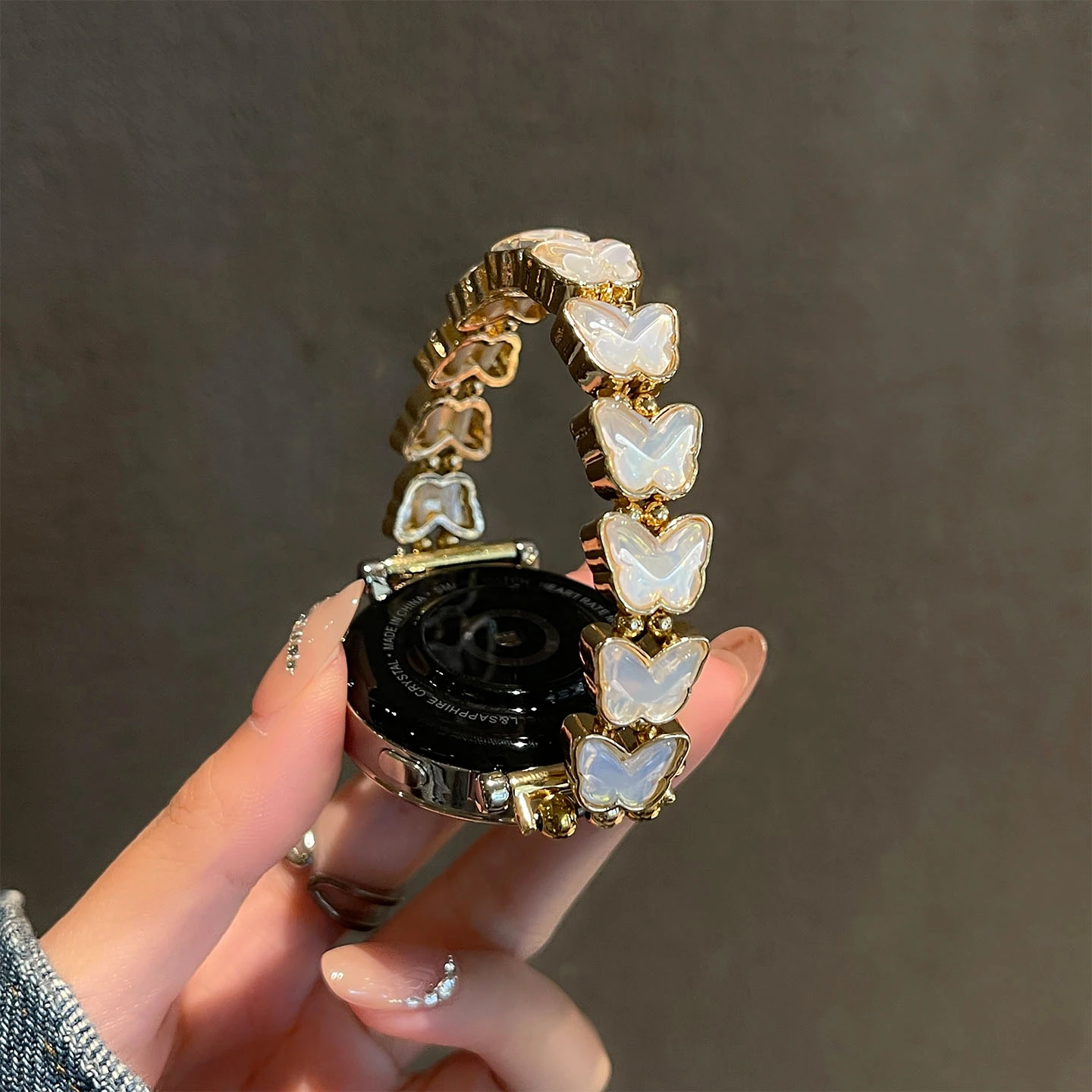 

Suitable for HW Watch Fit3/Fit4 straps and HW Band 8/9/10NFC colored butterfly elastic rope handmade straps