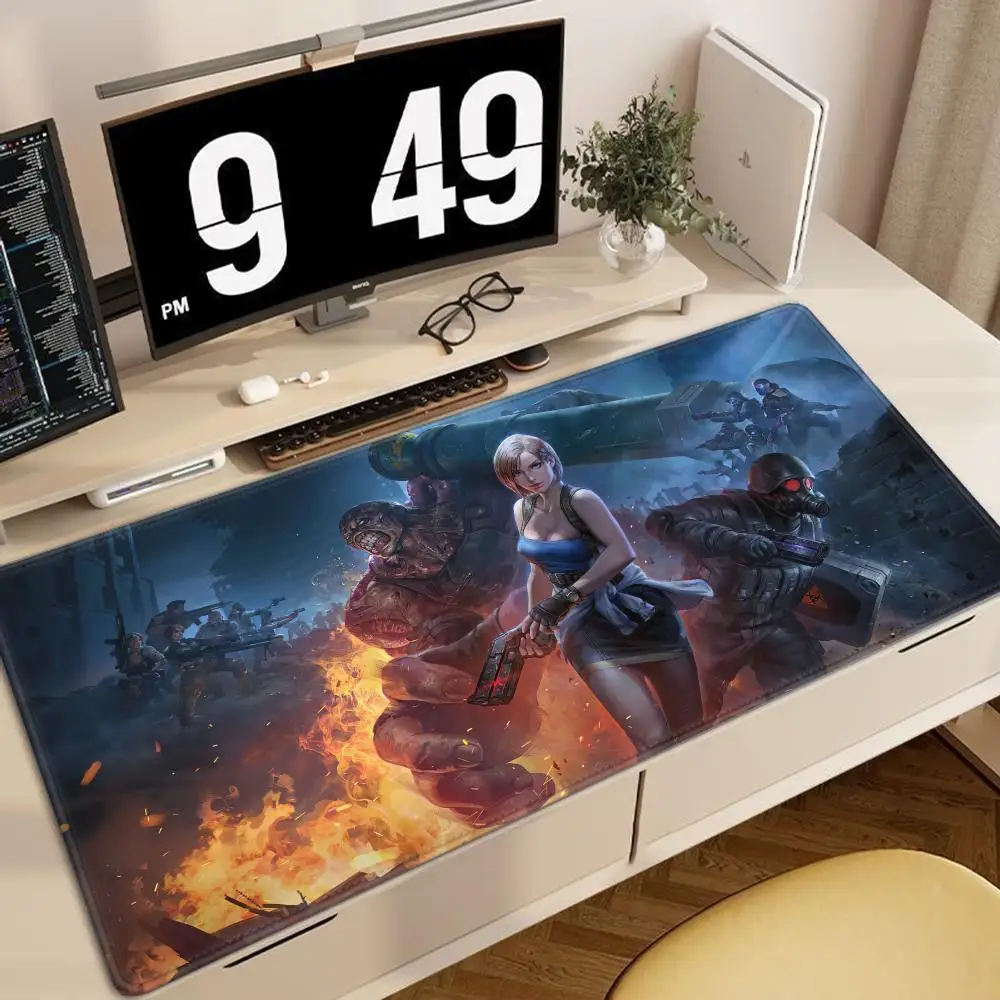 Xxl Mouse Pad Gamer R-Resident Evil  Pc Cabinet Game Keyboard Desk Mat Computer Gaming Accessories HD Printing Big Mousepad