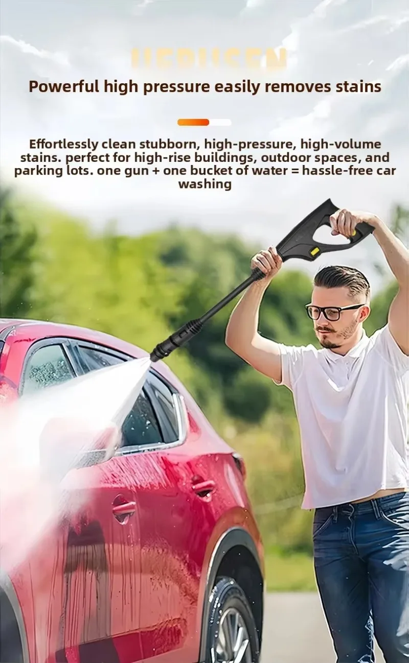 High Pressure Car Washing Machine 220v Vertical Car Washing Pump High Power Powerful Water Gun Cleaning Machine