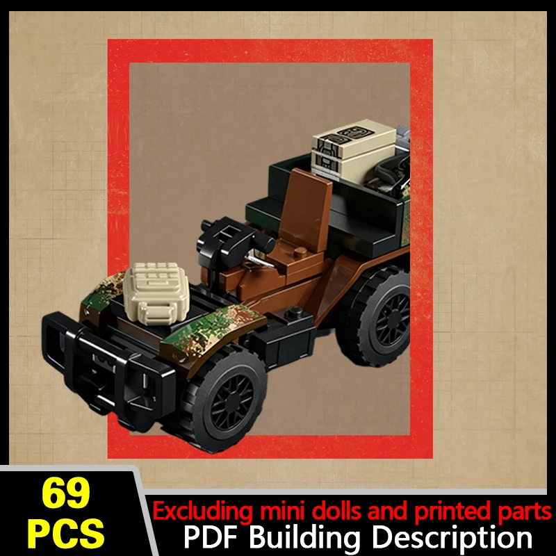 Six‑Wheel Military ATV Model MOC Building Bricks War Equipment Modular Technology Gifts Holiday Assemble Children Toys Suit