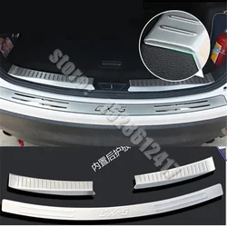 Stainless Steel Rear Bumper Protector Sill Trunk Trim Car Accessories for Mazda CX-5 CX5 2012 2013 2014~2016