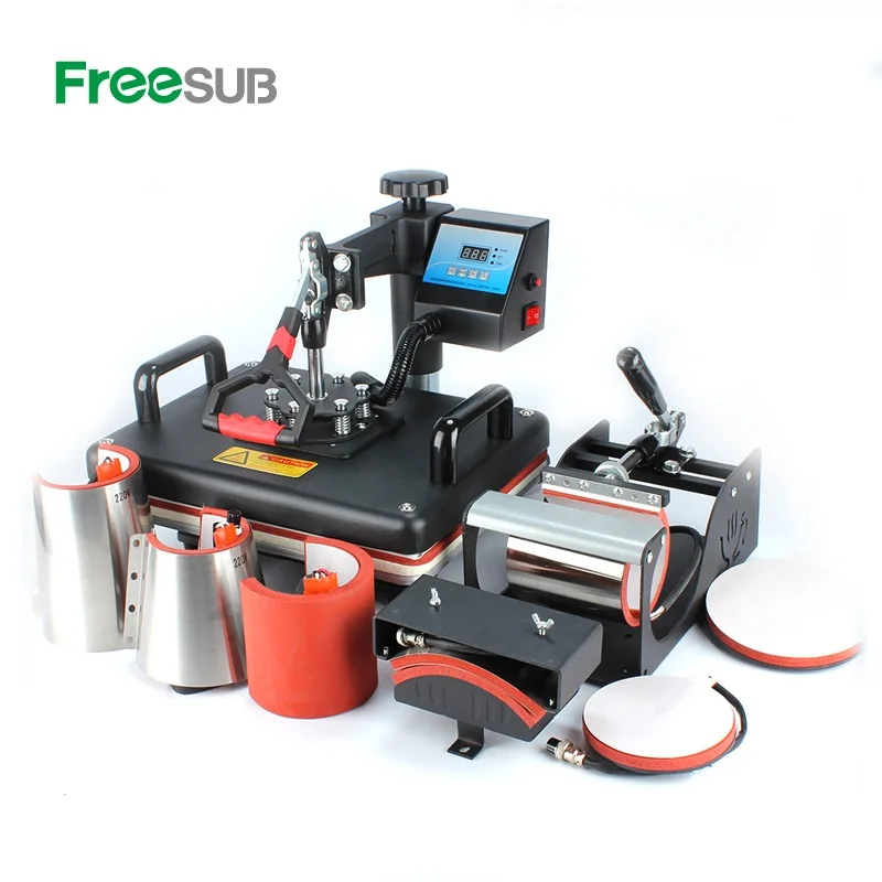 

Freesub 8 in 1 heat press machine mug sublimation machine t-shirt printing machine for hat/cap