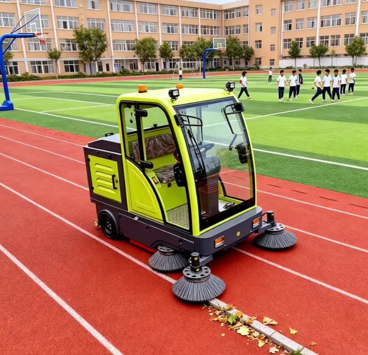 ConTour High Performance Electric Ride-On New Industrial Three Wheeled Road Sweeper Truck 16000/h Efficiency 100L Water Tank