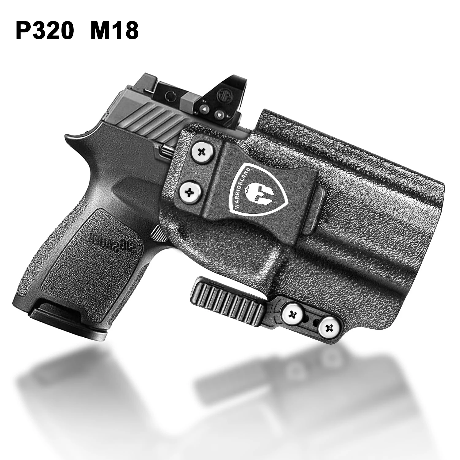 Sig P320 M18,IWB Kydex Holster with Claw,Optic Cut:Sig Sauer P320 Compact M18,Inside Waistband Carry,Adj,Right hand