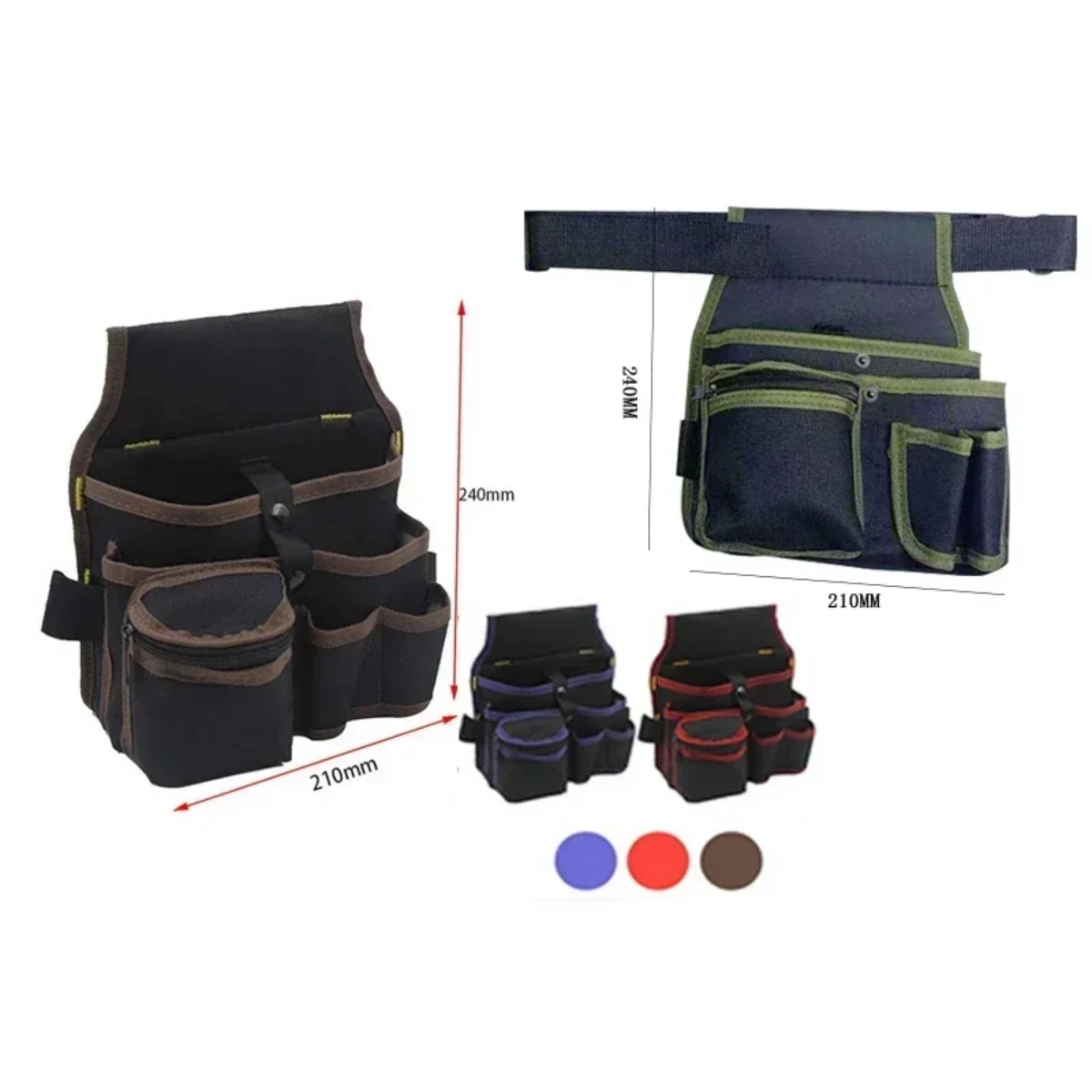 Multifunctional Tool Storage Bag Pouch Belt Electrician Toolkit Drill Waist Bag Wrench Screwdriver Hardware Tool Bags Organizer2