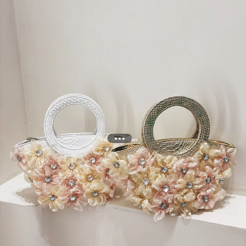 

Модная женская сумка Fairy Lady Sweet Flower со стразами, кожаная сумка, женская сумка, новая сумка через плечо