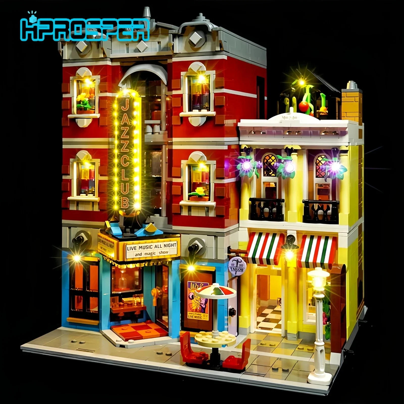 Hprosper 5v LED Lights For 10312 Creative Expert Jazz Club Pizzeria Shop Decorative Lamp (Not Include Lego Building Blocks)