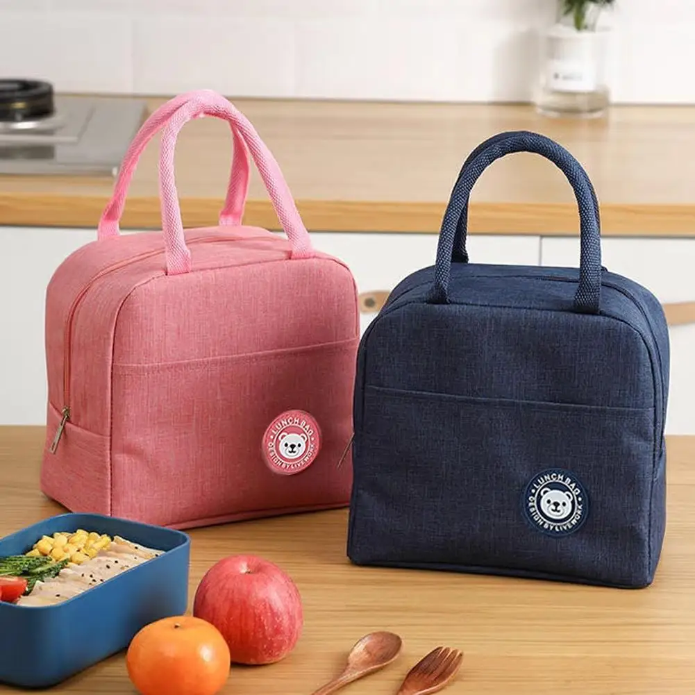 حقيبة الغداء المعزولة بينتو حزمة تخزين الجليد حزمة الطالب المحمولة مقاوم للماء الألومنيوم احباط حقيبة الأرز طالب بينتو الغداء حقيبة يد