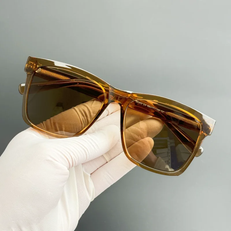 

Thickened large square sunglasses for men and women UV protection UV400 outdoor tawny glasses Make color prescription sunglasses