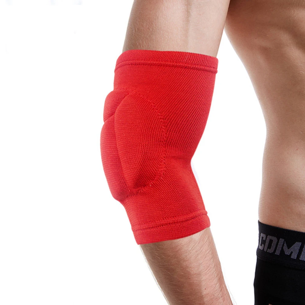 

1Pair Protective Elbow Sleeve Knitted Thick Sponge Sports Compression Sleeve for Pain Relief Basketball Football Volleyball