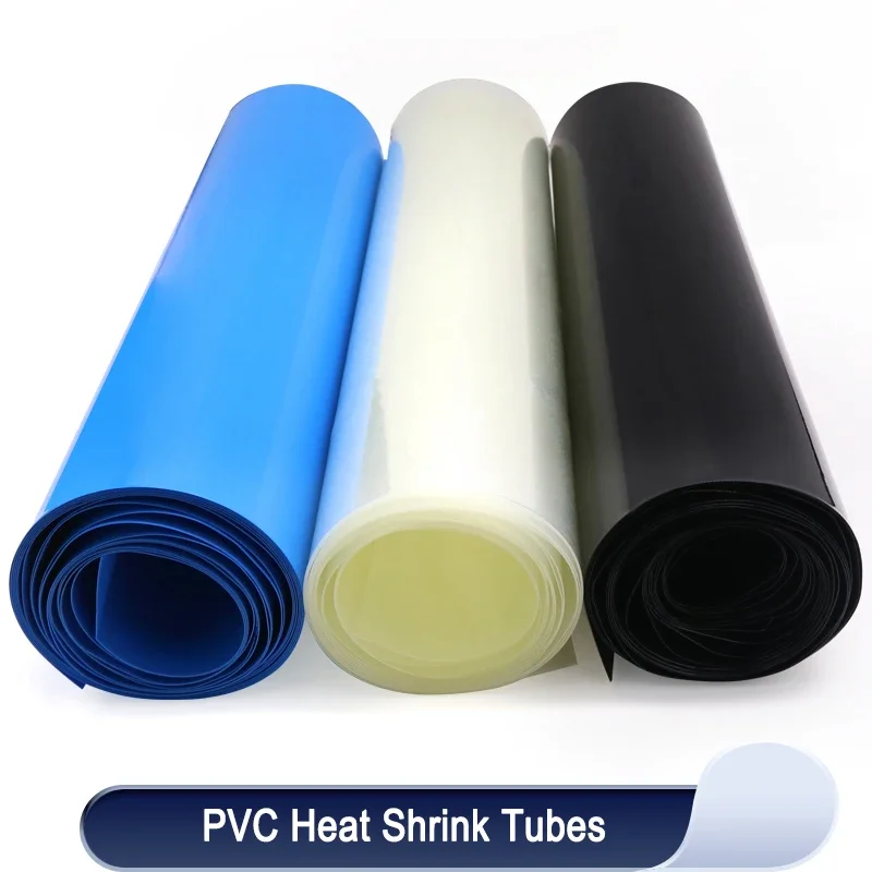 1/5m 18650 Battery Wrap Width130mm~600mm PVC Heat Shrink Tube Pack Insulated Film Wrap Lithium Case Cable Sleeve Shrink Wrap