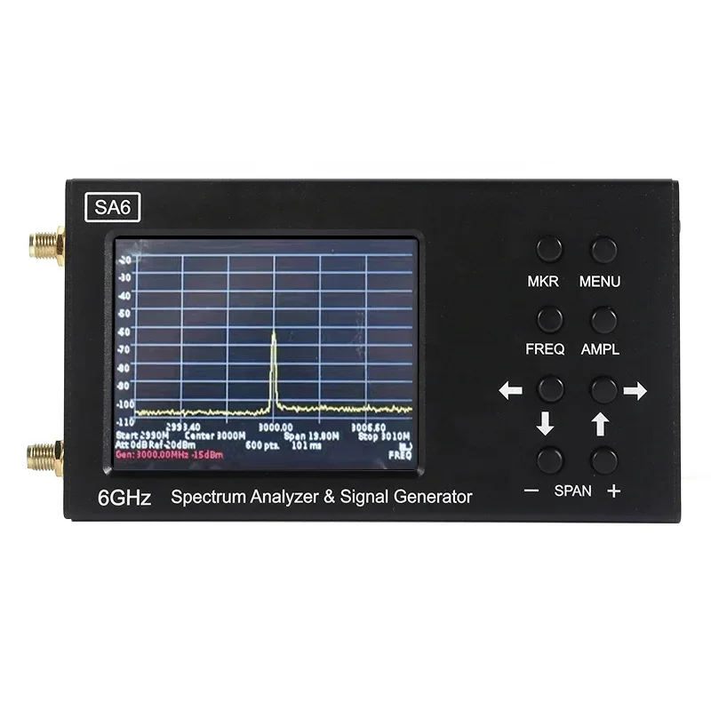 Nanovna SA6 6ghz Spektrum analyzer Jeladás generátor Hordozható Hordozható 4G LTE CDMA DCS GSM GPRS GLONASS antenne EMI doga Modul