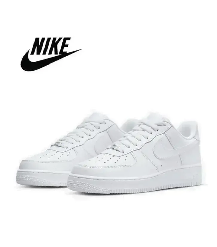 Nike Men Air Force 1 Women Shoes Sneakers Comfortable Leather Casual Flats for Male Plus Size Youth School Skateboard Sneakers