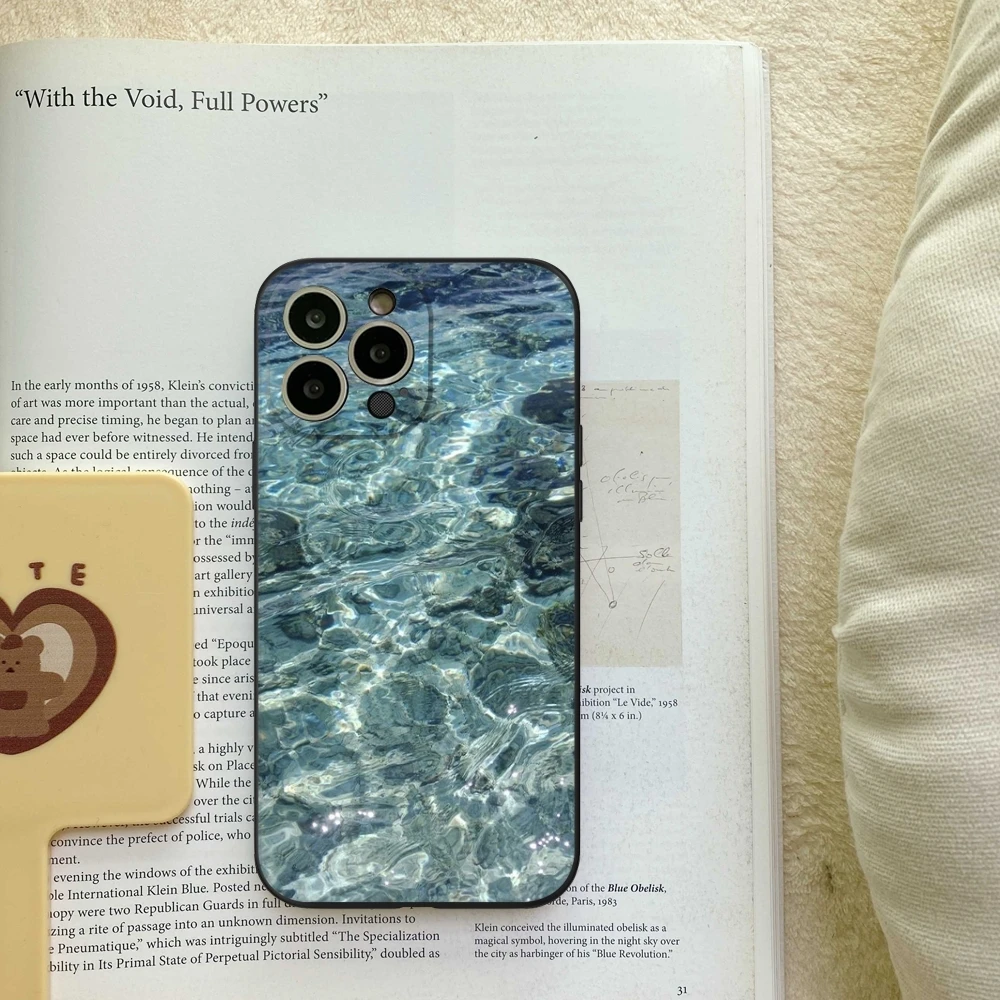 Blue Romance Ocean Phone Case FOR IPhone 15 14 11 12 Pro 8 7 15 Plus 13 Pro MAX XR XS MINI SE 2024 Black Covers image 2