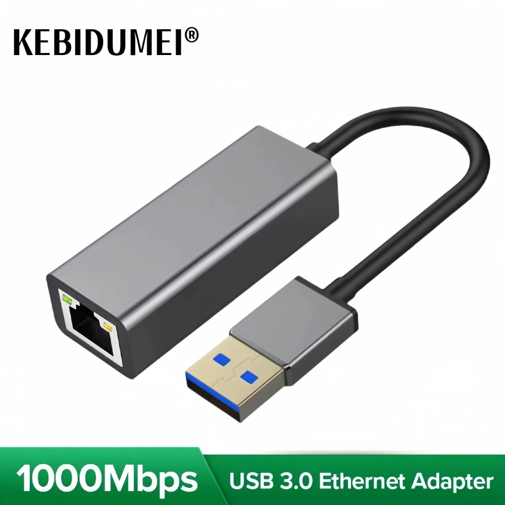 Adaptador con cable USB tipo C de 1000Mbps, convertidor Ethernet a RJ45 USB 3,0, concentrador de red Lan para Windows 7/8/10, MAC, PC y portátil