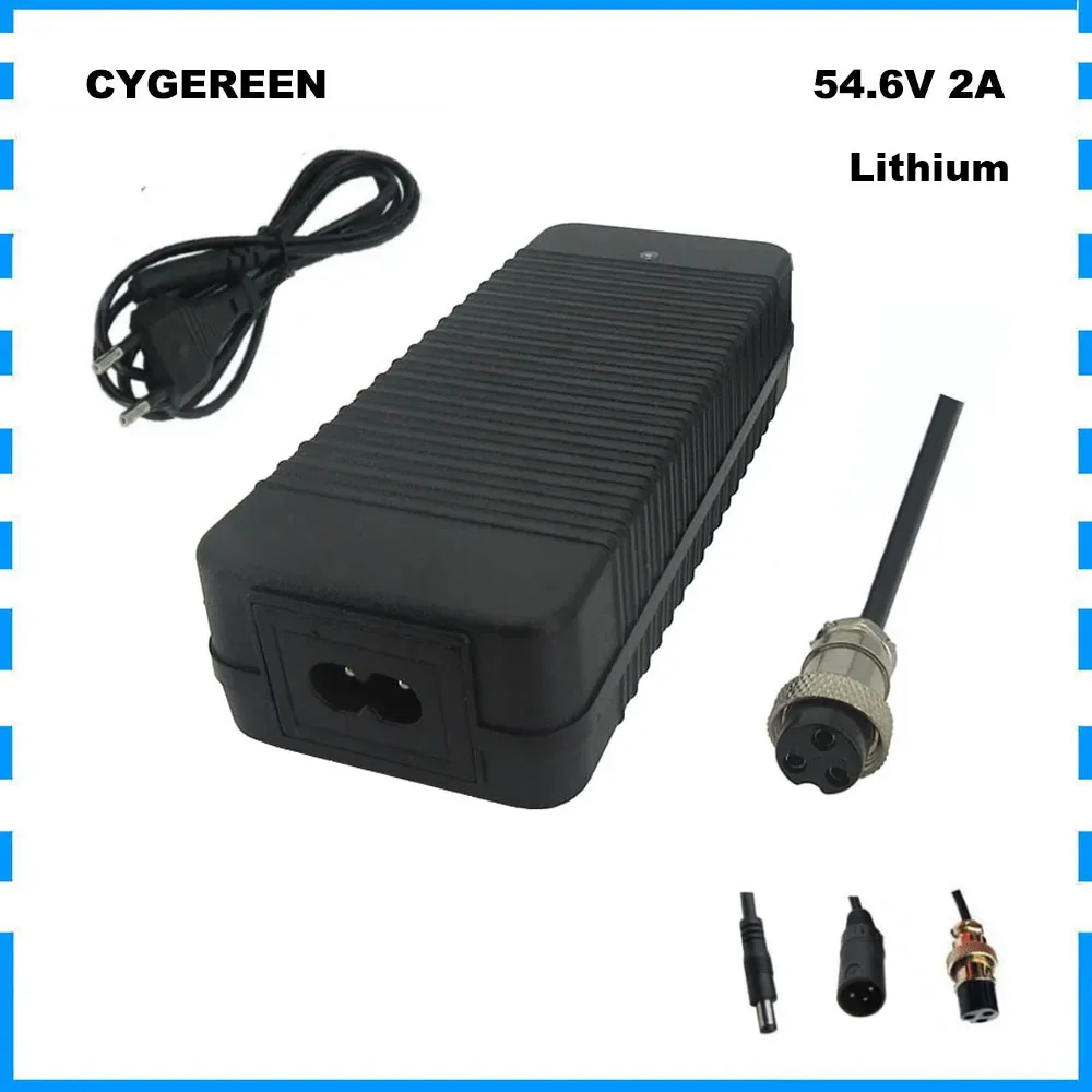 

48V Electric Bike Bicycle Charger 54.6V 2A XLRM GX16 C13 plug For 48V2A Ebike Lithium ion Scooter Battery DC XLR Connector