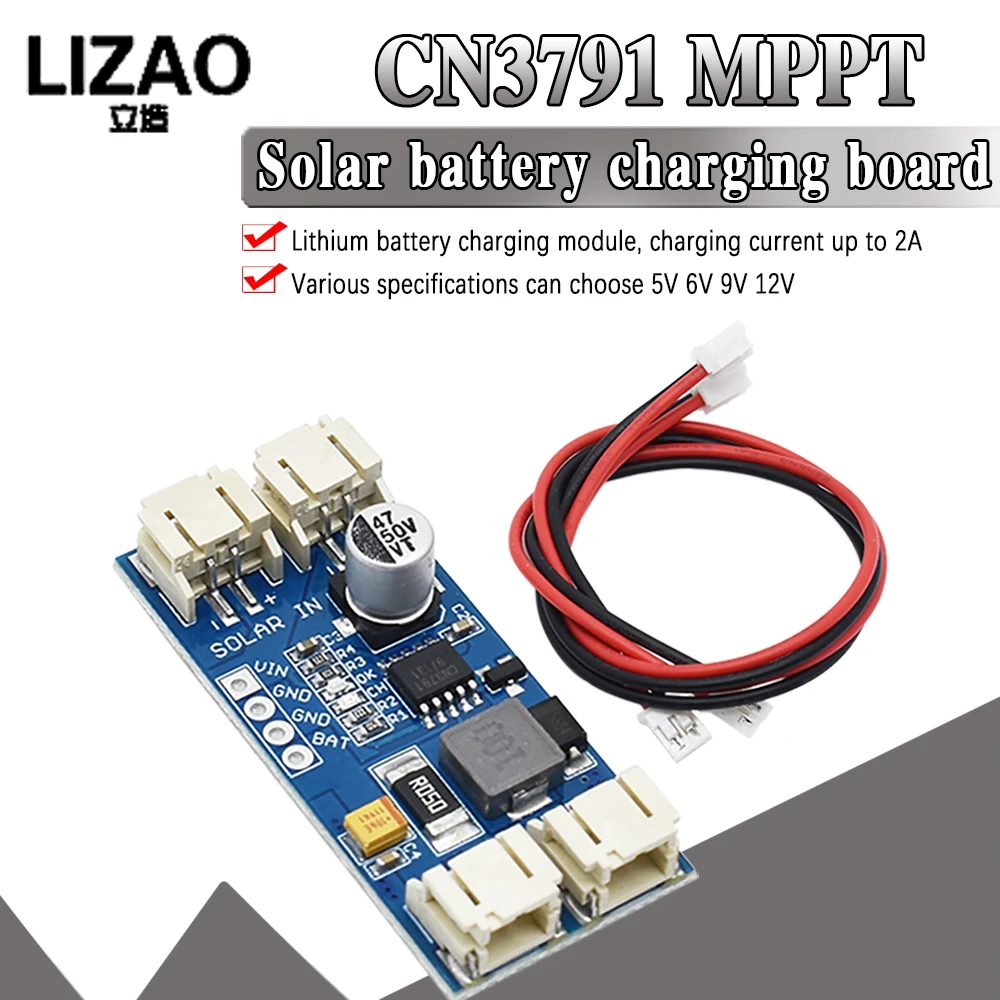 1 Cell Lithium Battery Charging 3.7V 4.2V CN3791 MPPT Solar Panel Regulator Controller Module 5V 6V 9V 12V