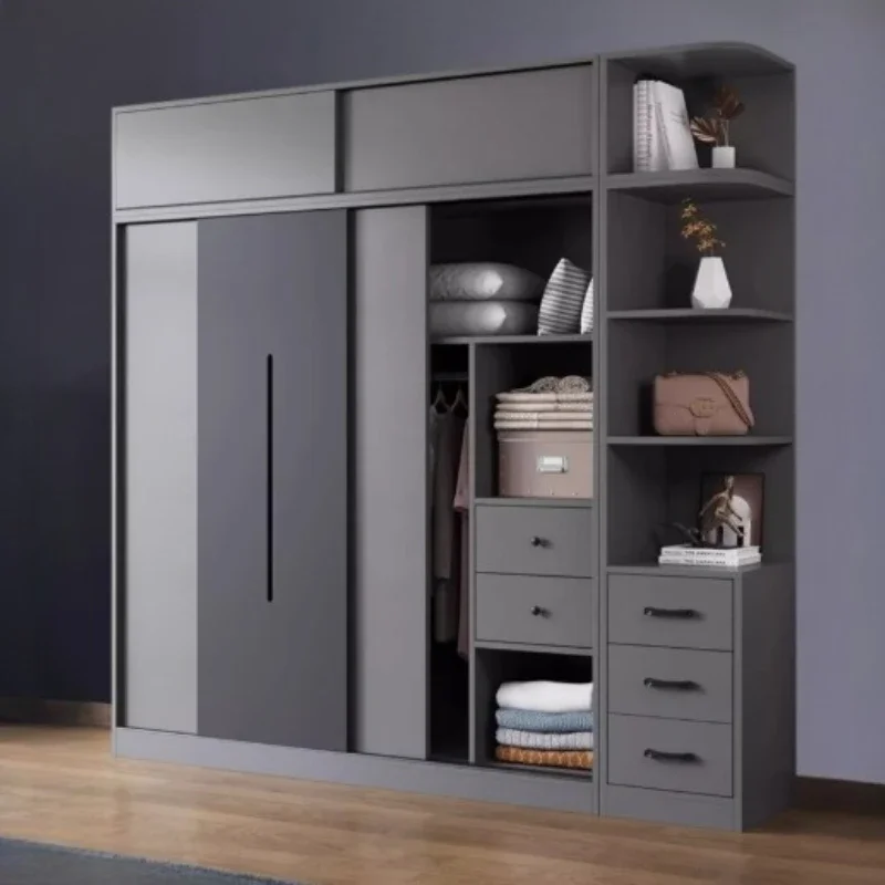 Open Clothing Cabinet Wardrobes Sliding Door Organizer Home Room Wardrobe Storage House Comforter Guarda Roupa Bedroom Furniture