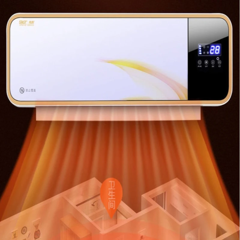 

Настенный обогреватель для ванной комнаты, водонепроницаемый теплый вентилятор, домашний мини-быстрый нагрев, 12-часовой таймер, автоматическая температура, широкоугольный воздушный поток, безопасное отопление PTC