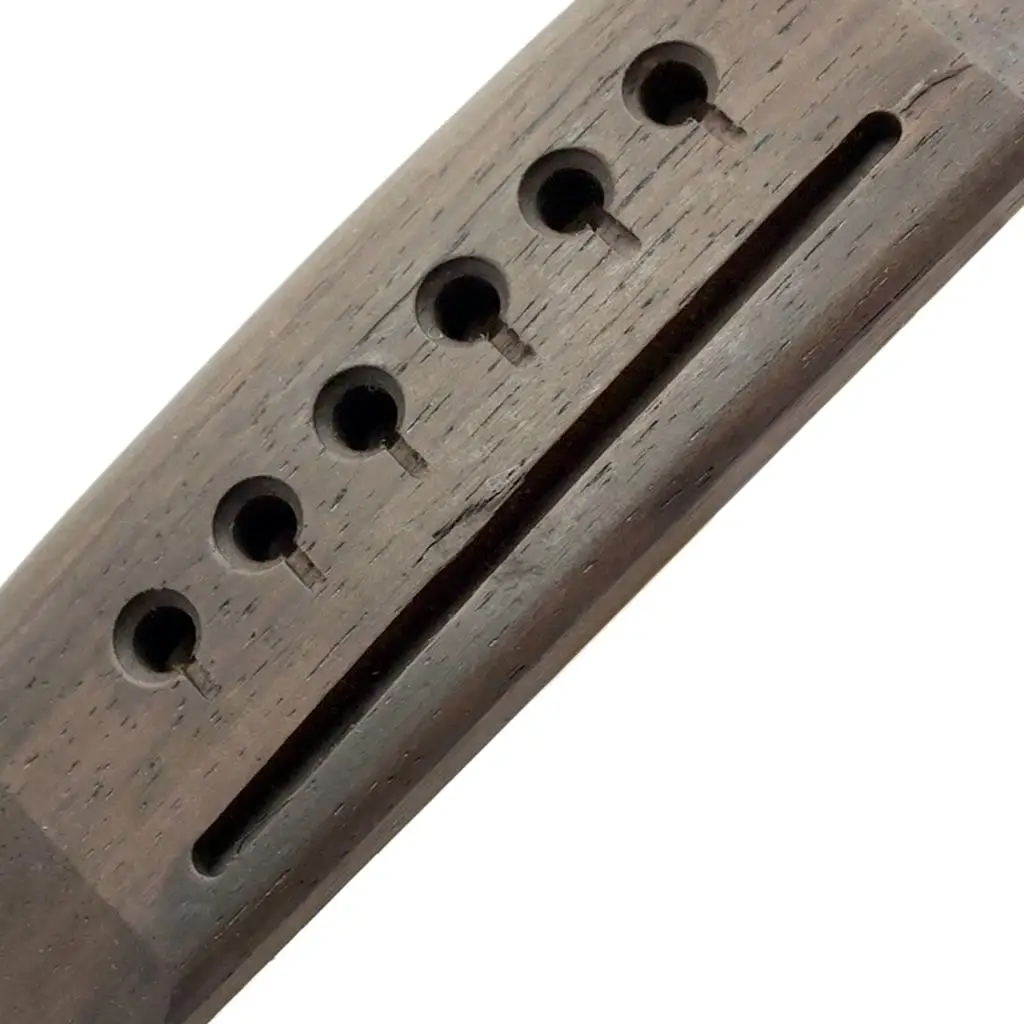 

Acoustic Guitar Bridge Rosewood 6 String Fine Workmanship Compact Saddle Slot for Acoustic Guitar