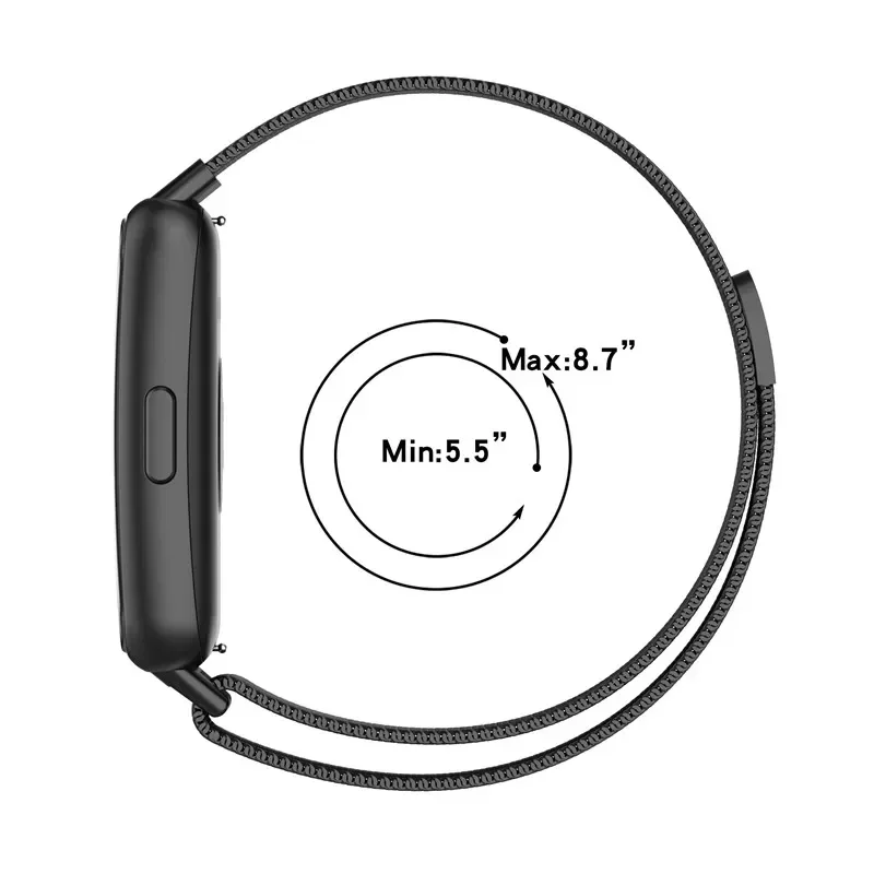 Cinturino ad anello magnetico per Huawei Band 9 8 7 6 pro Smart Watch cinturino in metallo di ricambio per Huawei Honor Band 6 7