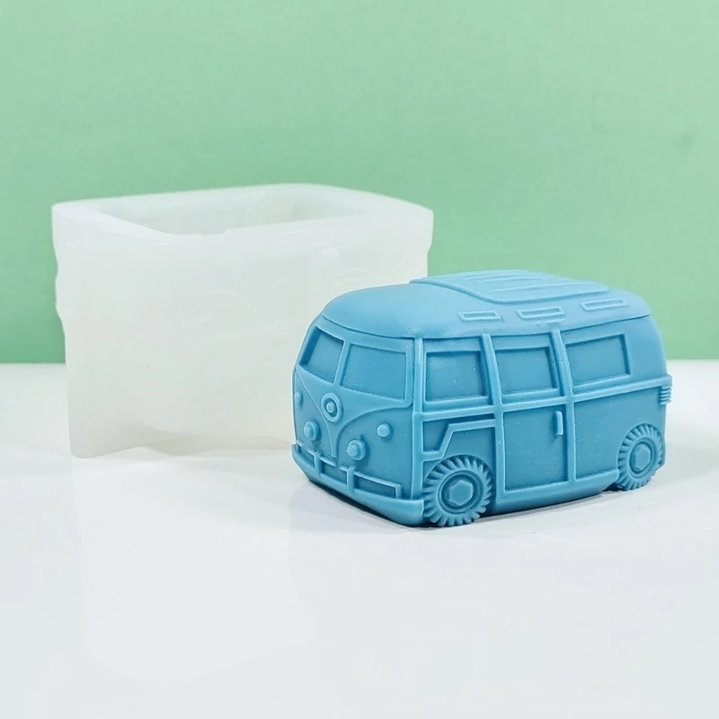 3D Bus Silicone Mold Making Mould Handmade Soap Exploy Resin Molds Home Decorations for Home