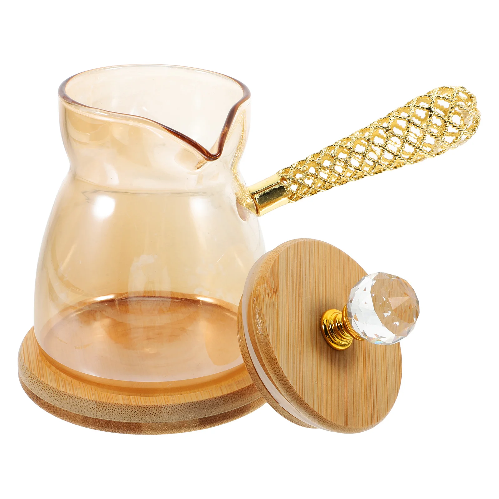 

Glass Coffee Pot Side Handle Long Handle Brewing System Home Office Coffee Station Supplies Glass Teapot