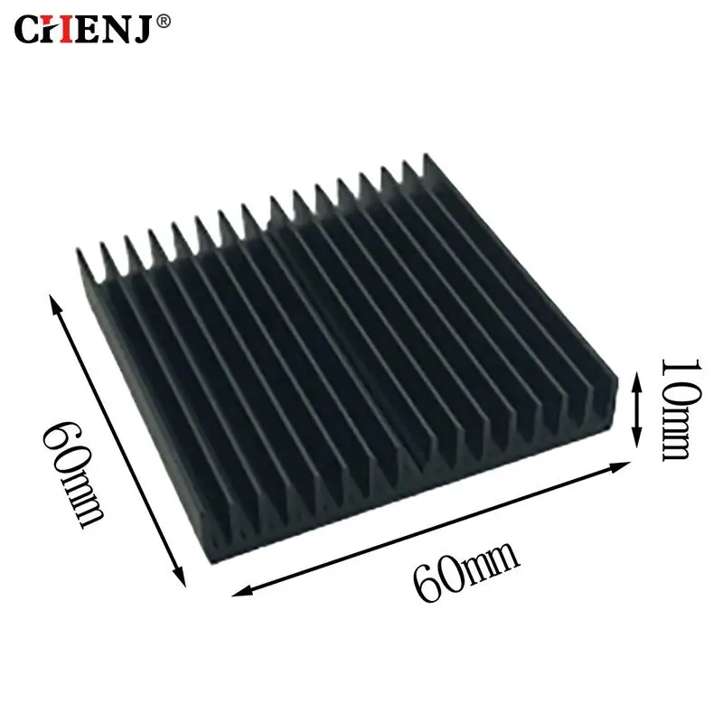 1pcs 60*60*10mm Black Aluminum Radiator Motherboard Chip Heatsink