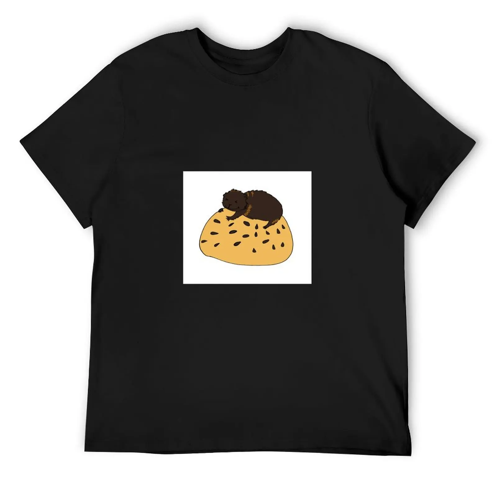 Guinea Pig on Sesame Bun T-Shirt plain oversizeds summer top plain white t shirts men