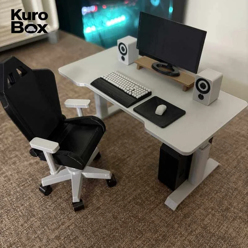 

Новый набор миниатюрных игровых стульев и компьютерных аксессуаров в масштабе 1/12 для фигурок Mecha Girl, Figma, Kotobukiya, Megami Device