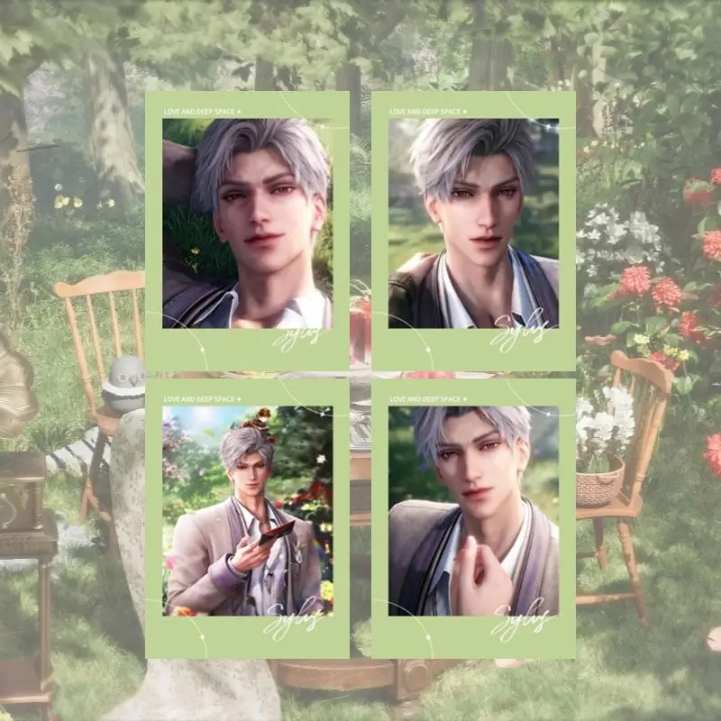 愛とディープスペースアニメスタイラス小さなカードフォトカード女の子の友人のギフト DIY ポストカードブックマークアニメアクセサリー 4 ピース/セット