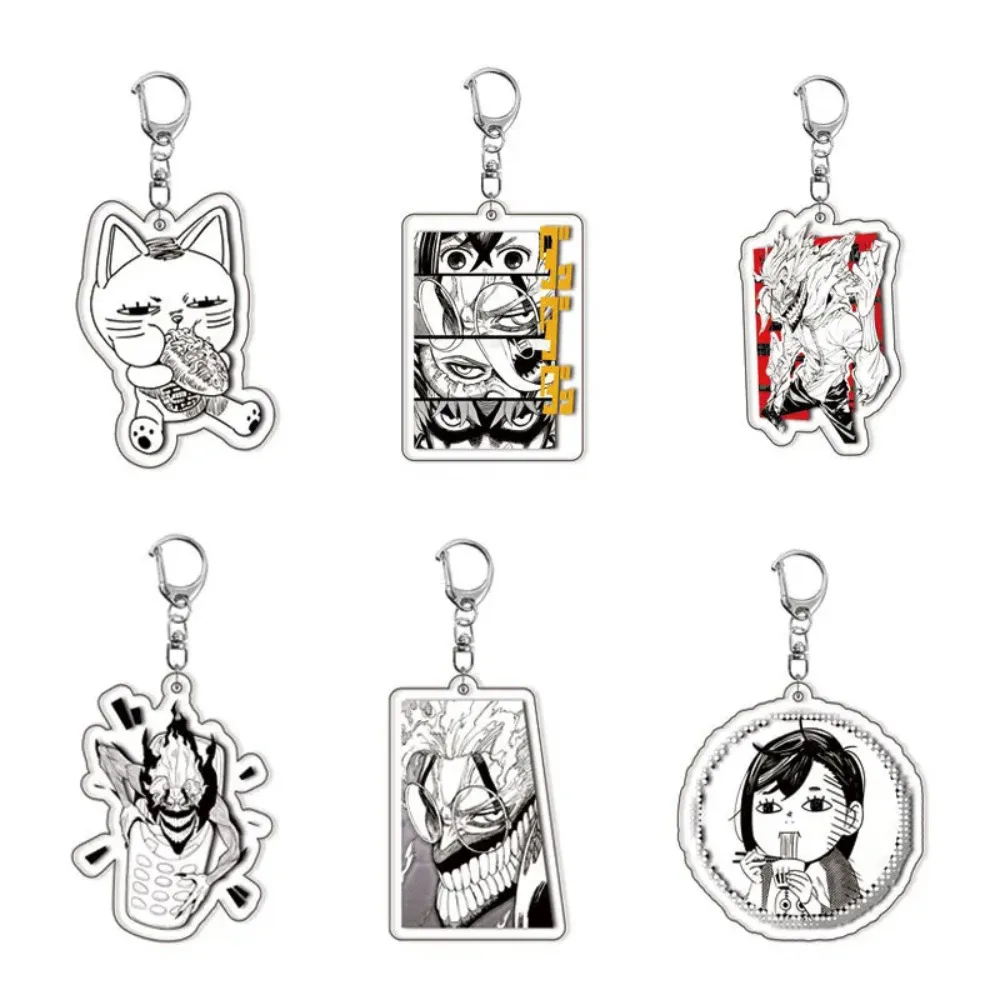 Anime Dandadan Momo Ayase Acrylic Keychain Car Bag Charms Key Ring Kids Gift Cartoon Backpack Pendant Jewelry Accessories