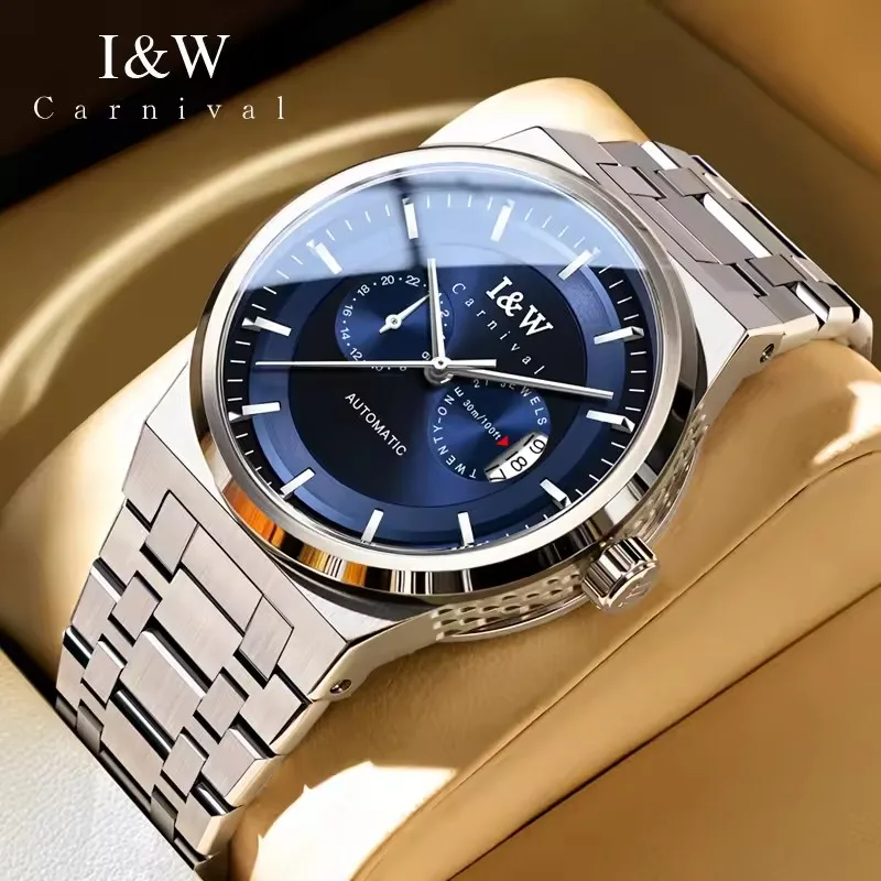 

IW Карнавальные мужские механические наручные часы с автоматическим механизмом, роскошные брендовые аксессуары для мужчин, водонепроницаемые часы с сапфировым зеркалом